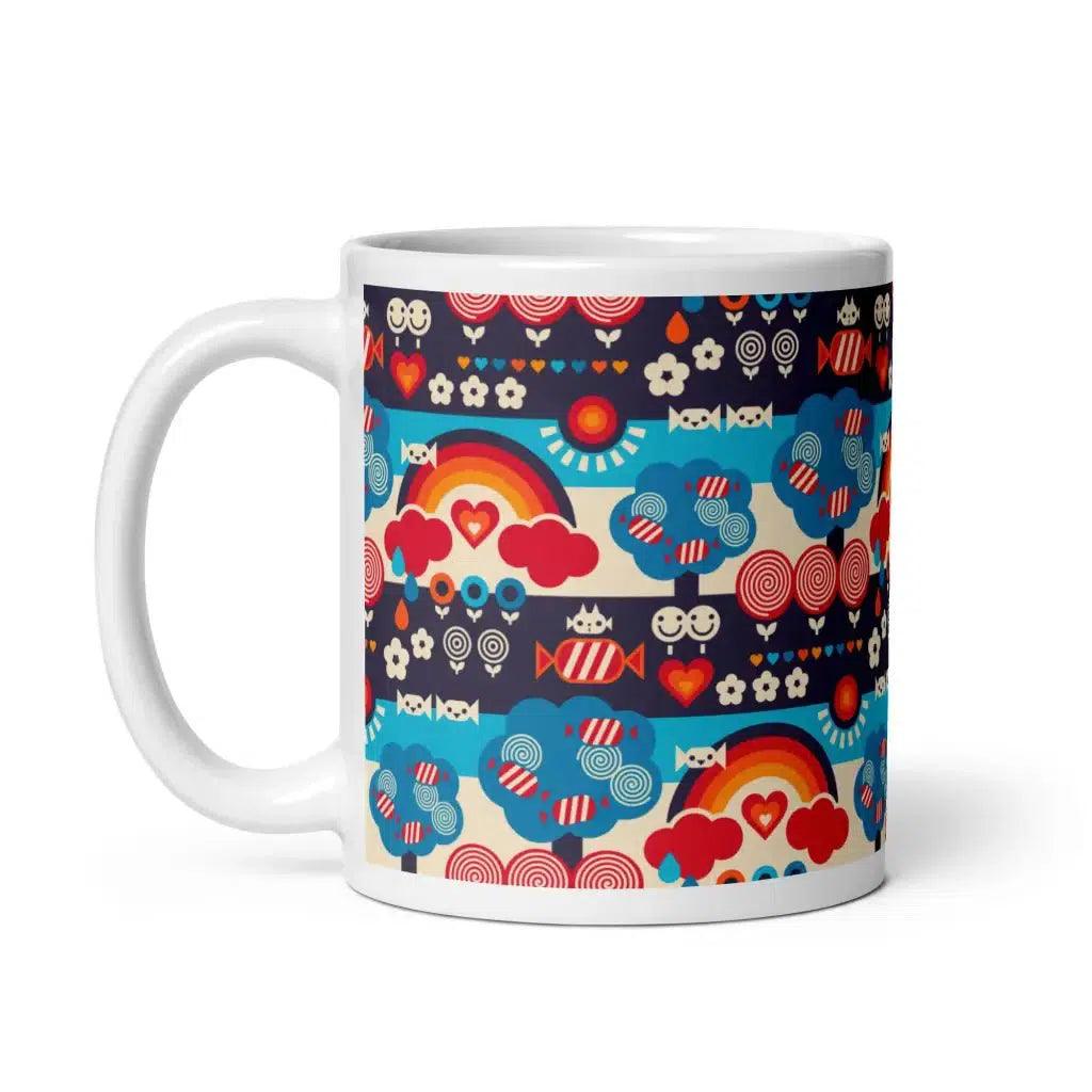 Mug - SWEET DAYS blue - Vintage candy print 11oz