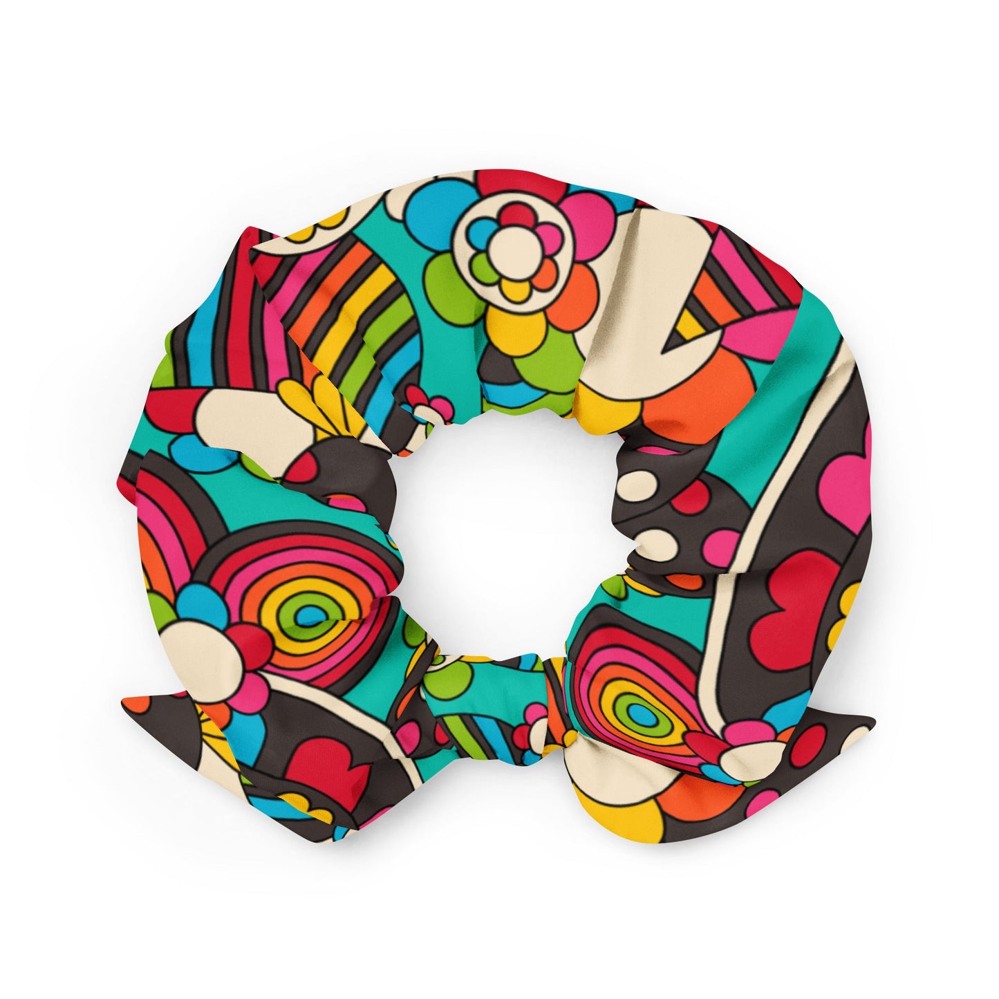 Scrunchie - SWEET FREAK mint - Playful sweet treats print