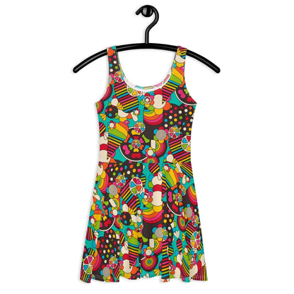 Skater dress - SWEET FREAK mint - Playful sweet treats print 3XL