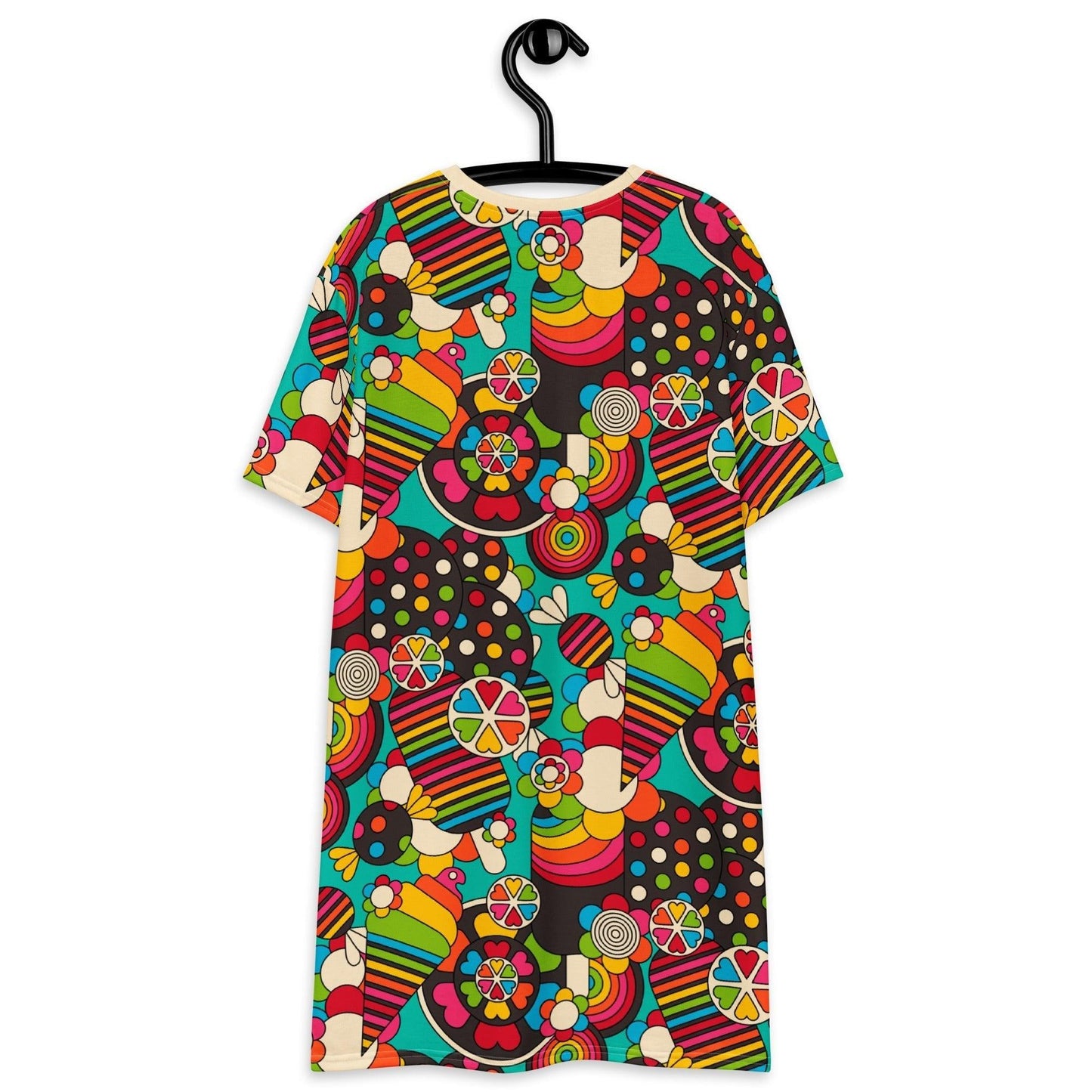 T-shirt dress - SWEET FREAK mint - Playful sweet treats print