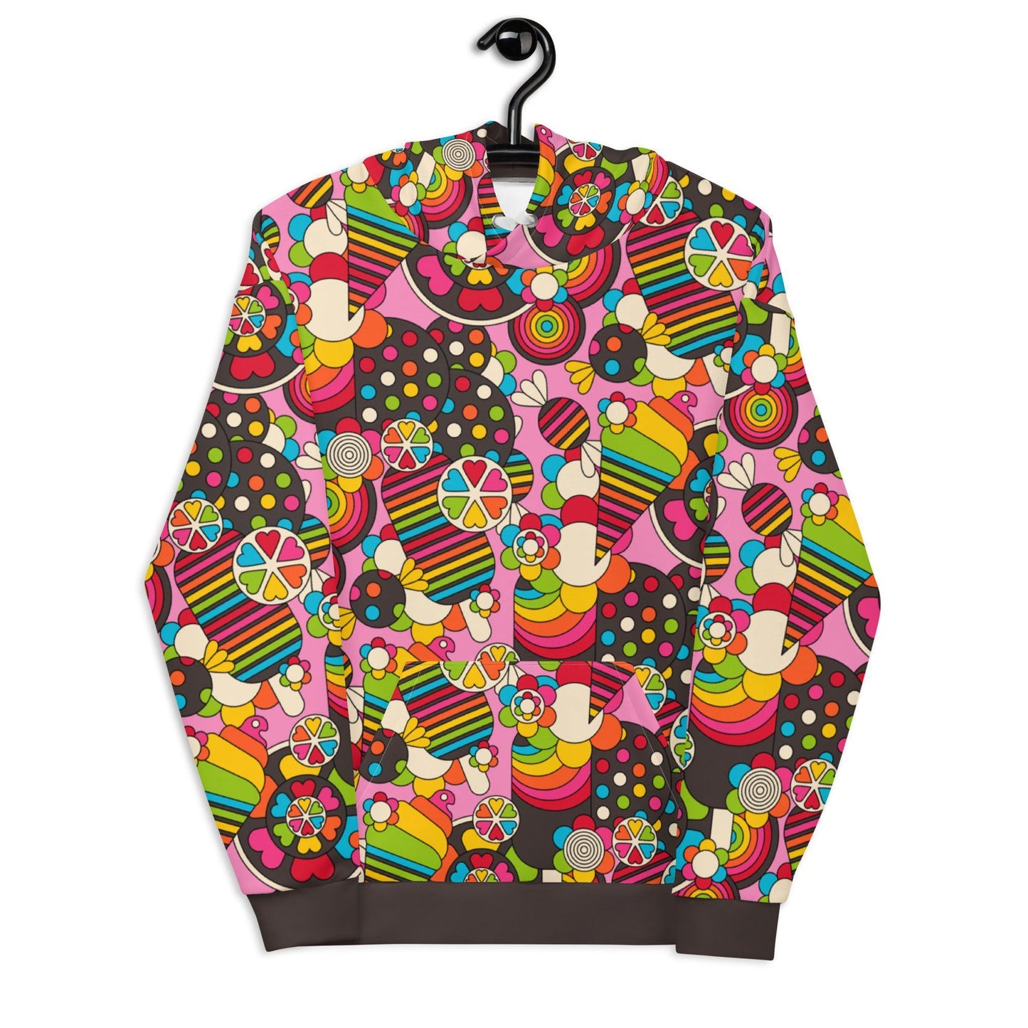 Hoodie - SWEET FREAK pink - Playful sweet treats print 6XL
