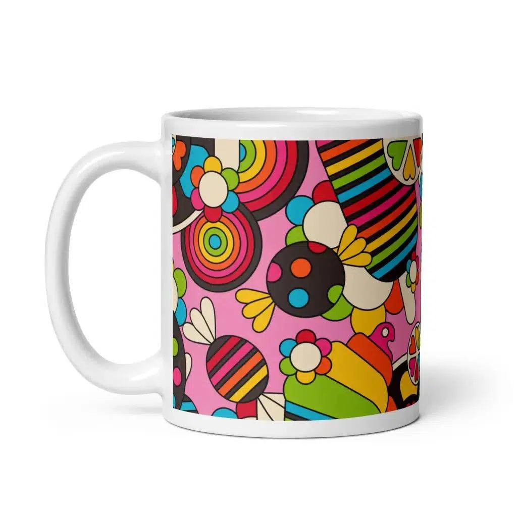 Mug - SWEET FREAK pink - Playful sweet treats print 11oz