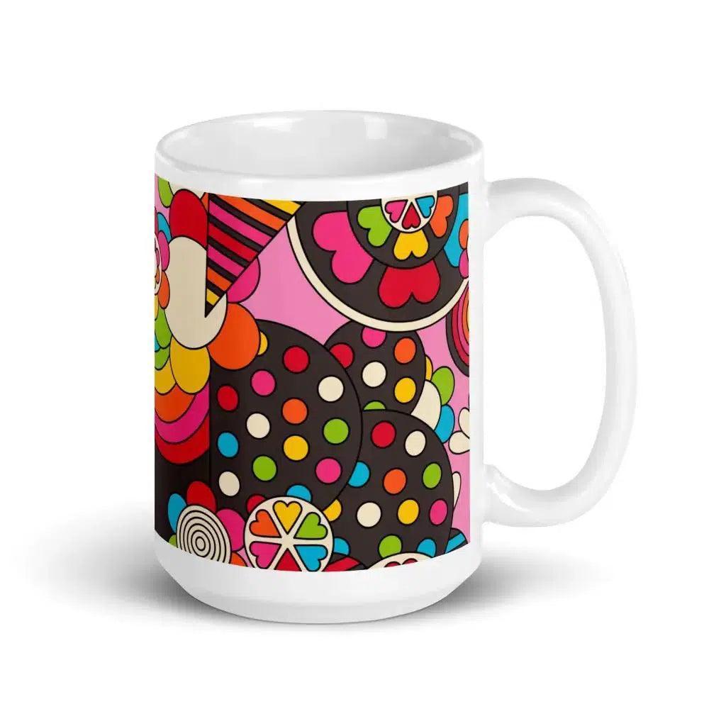 Mug - SWEET FREAK pink - Playful sweet treats print 15oz
