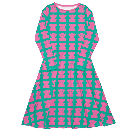 Midi Dress - SWEET TEDDY pink mint