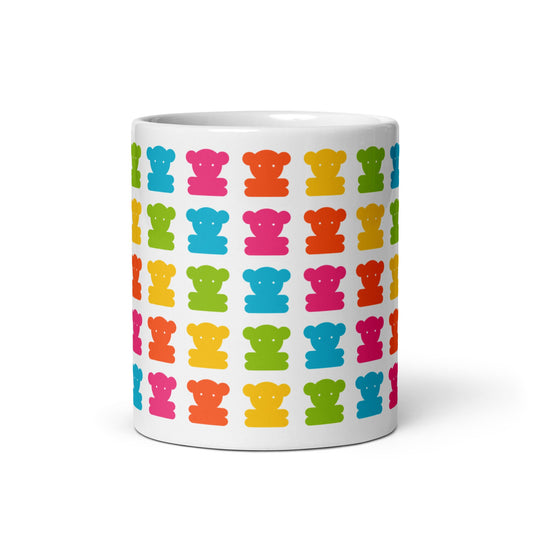 Mug - SWEET TEDDY white - Cute teddy bear print