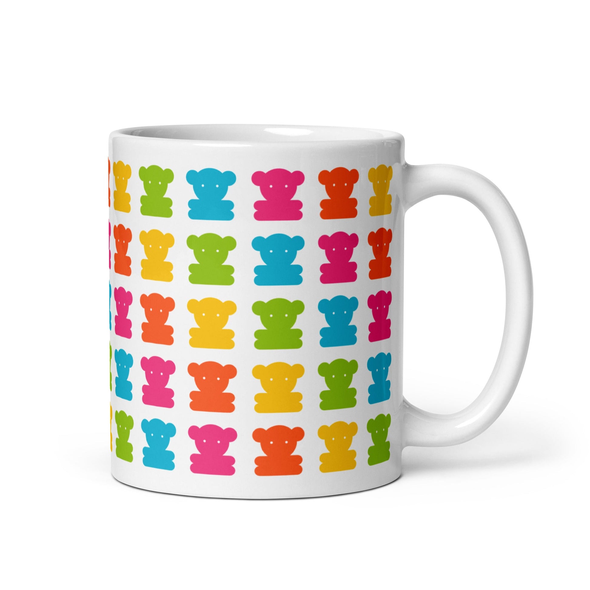 Mug - SWEET TEDDY white - Cute teddy bear print 11 oz
