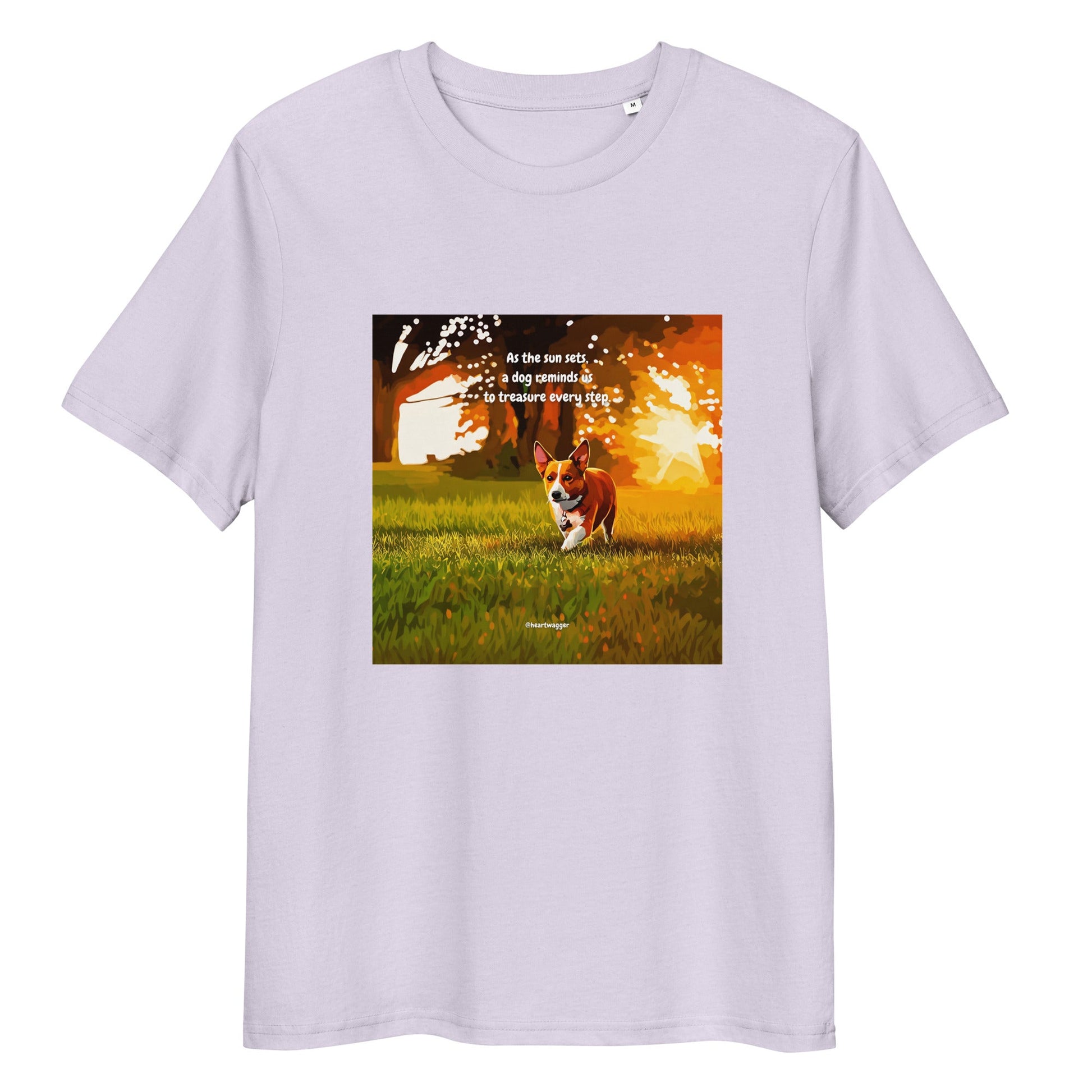 T-Shirt - As the sun sets, a dog reminds us to treasure every step Lavender