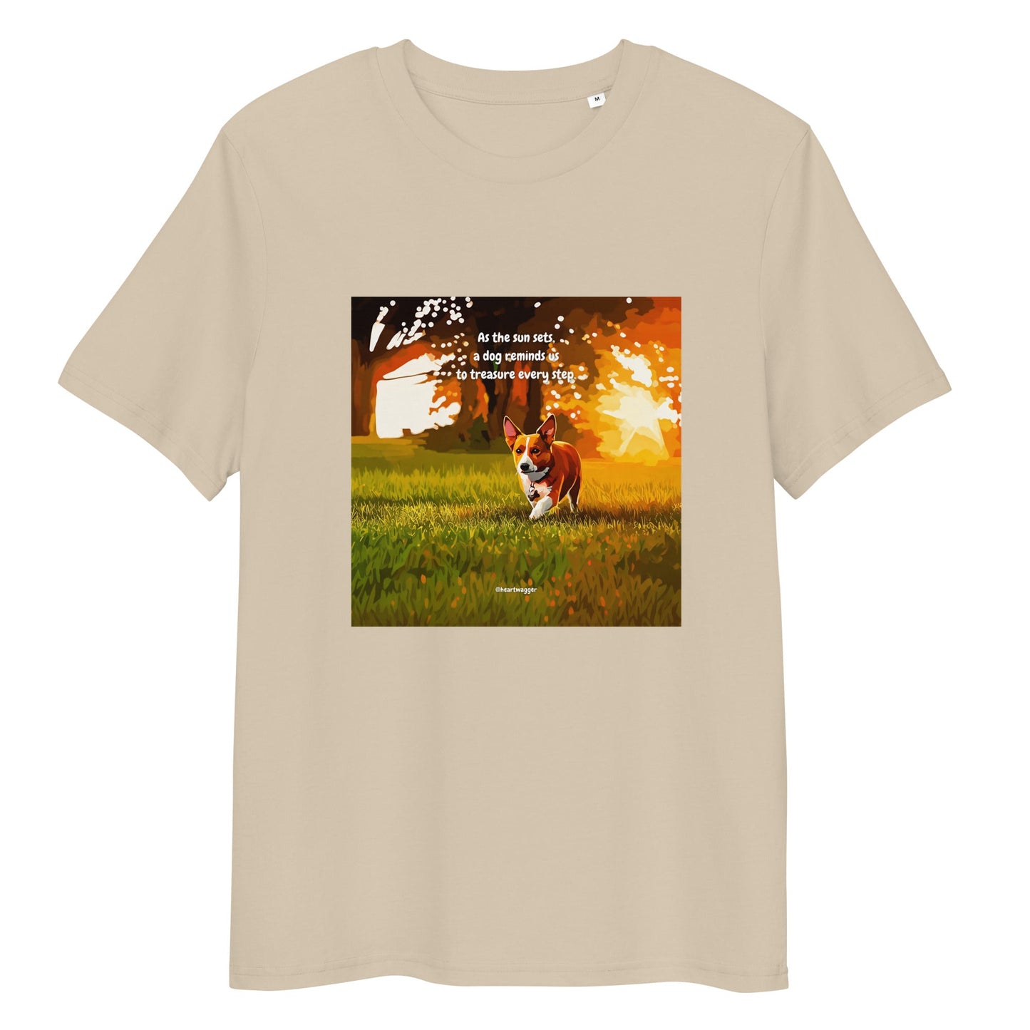T-Shirt - As the sun sets, a dog reminds us to treasure every step Desert Dust