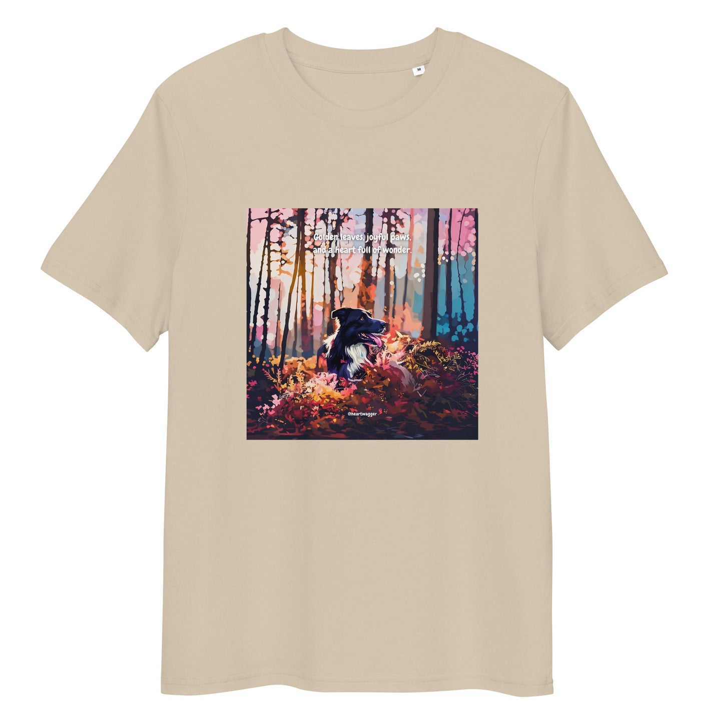 T-Shirt - Golden leaves, joyful paws, and a heart full of wonder Desert Dust