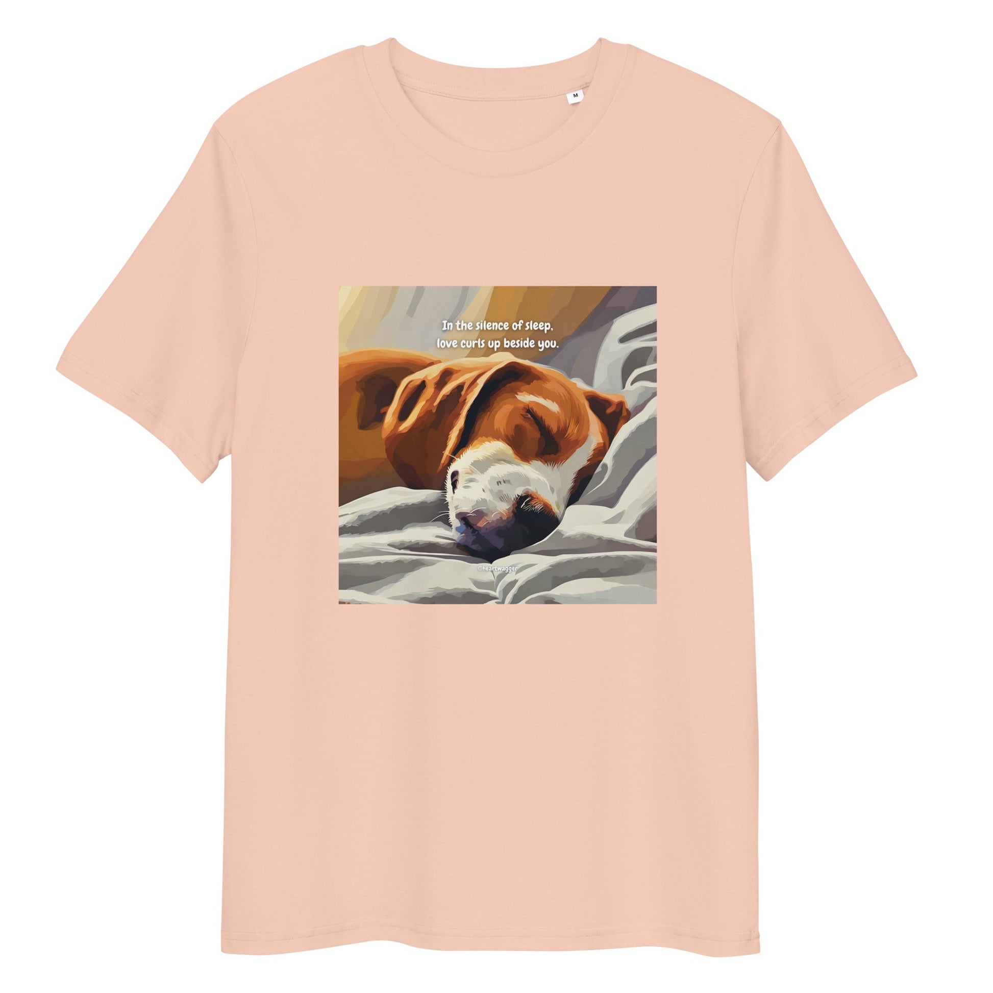 T-Shirt - In the silence of sleep, love curls up beside you Fraiche Peche