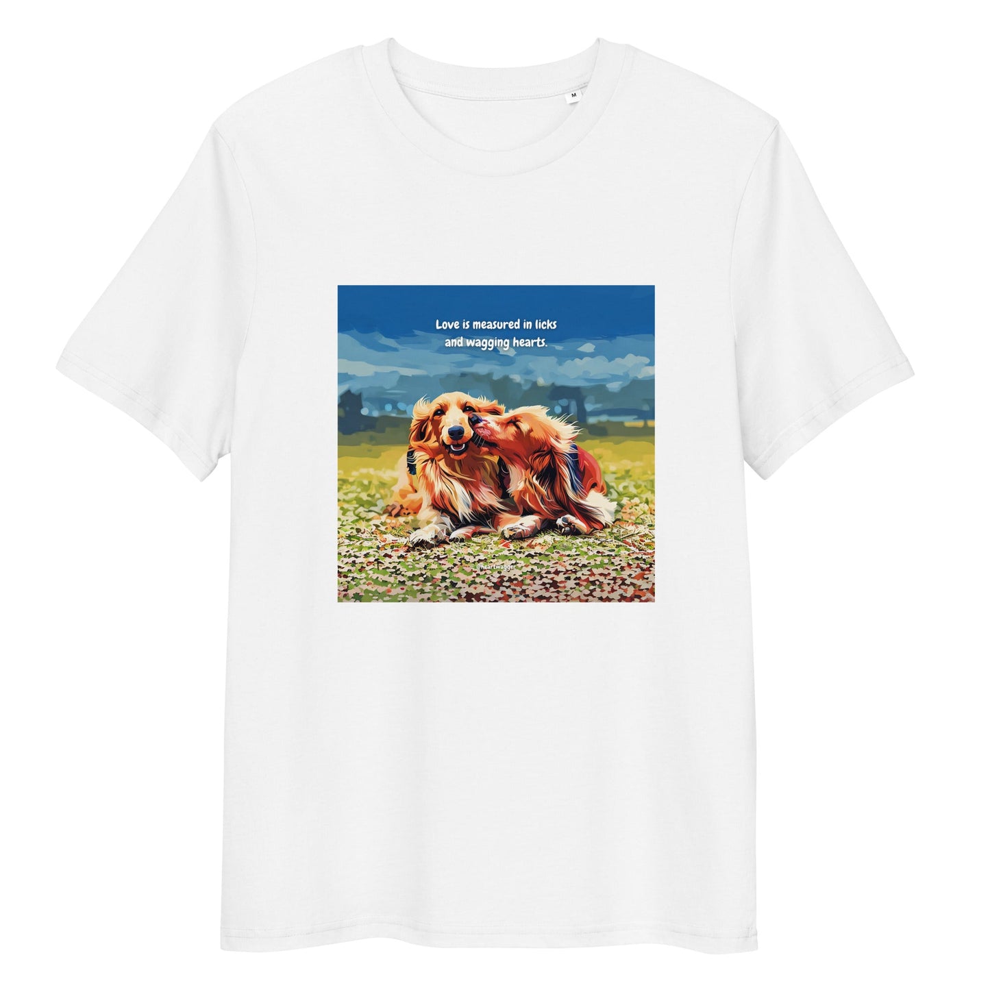 T-Shirt - Love is measured in licks and wagging hearts White