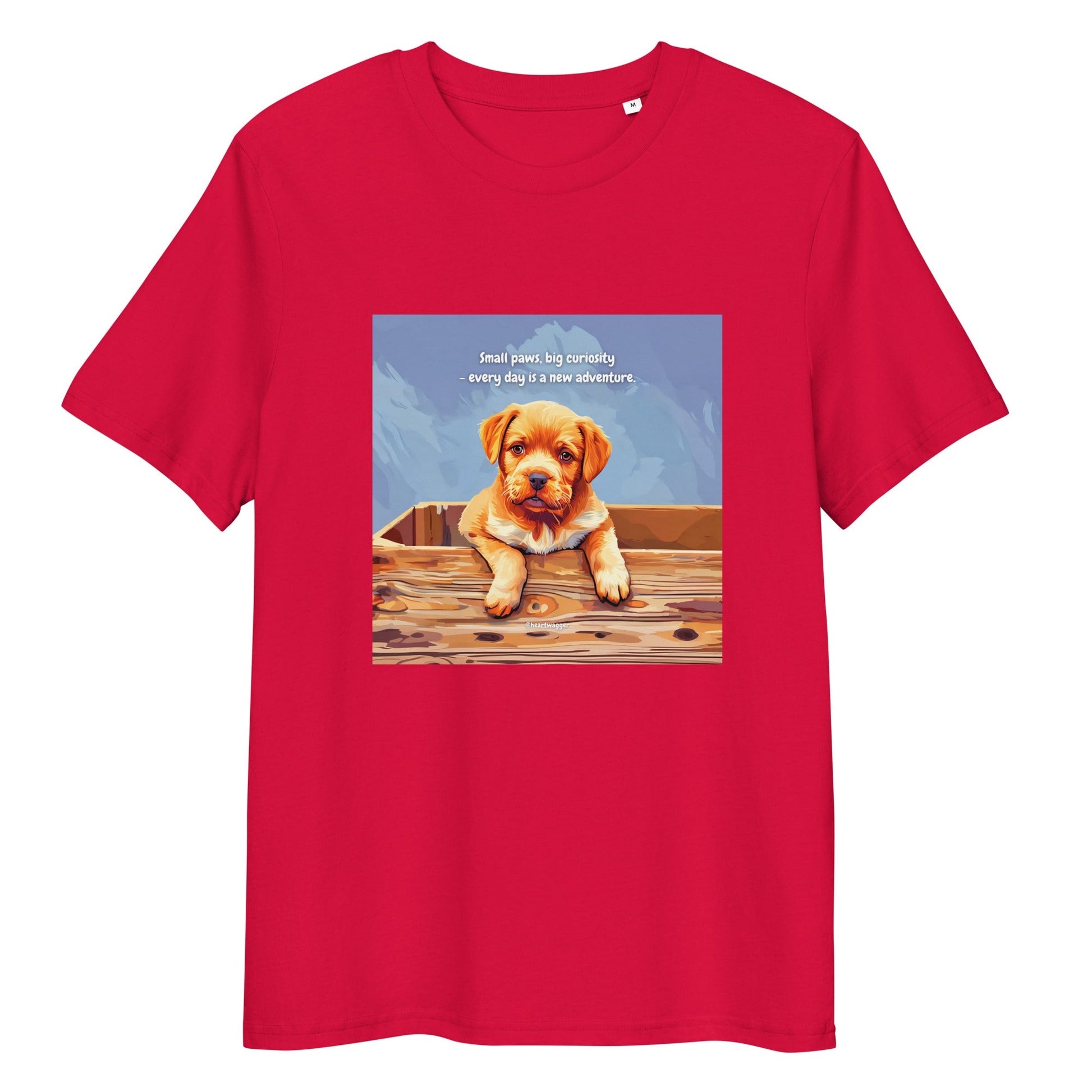T-Shirt - Small paws, big curiosity - every day is a new adventure Red