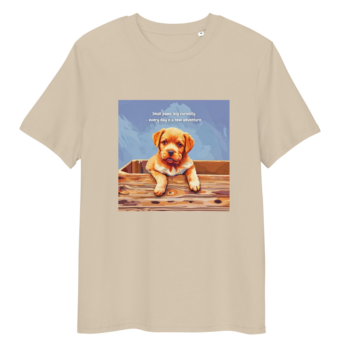 T-Shirt - Small paws, big curiosity - every day is a new adventure Desert Dust