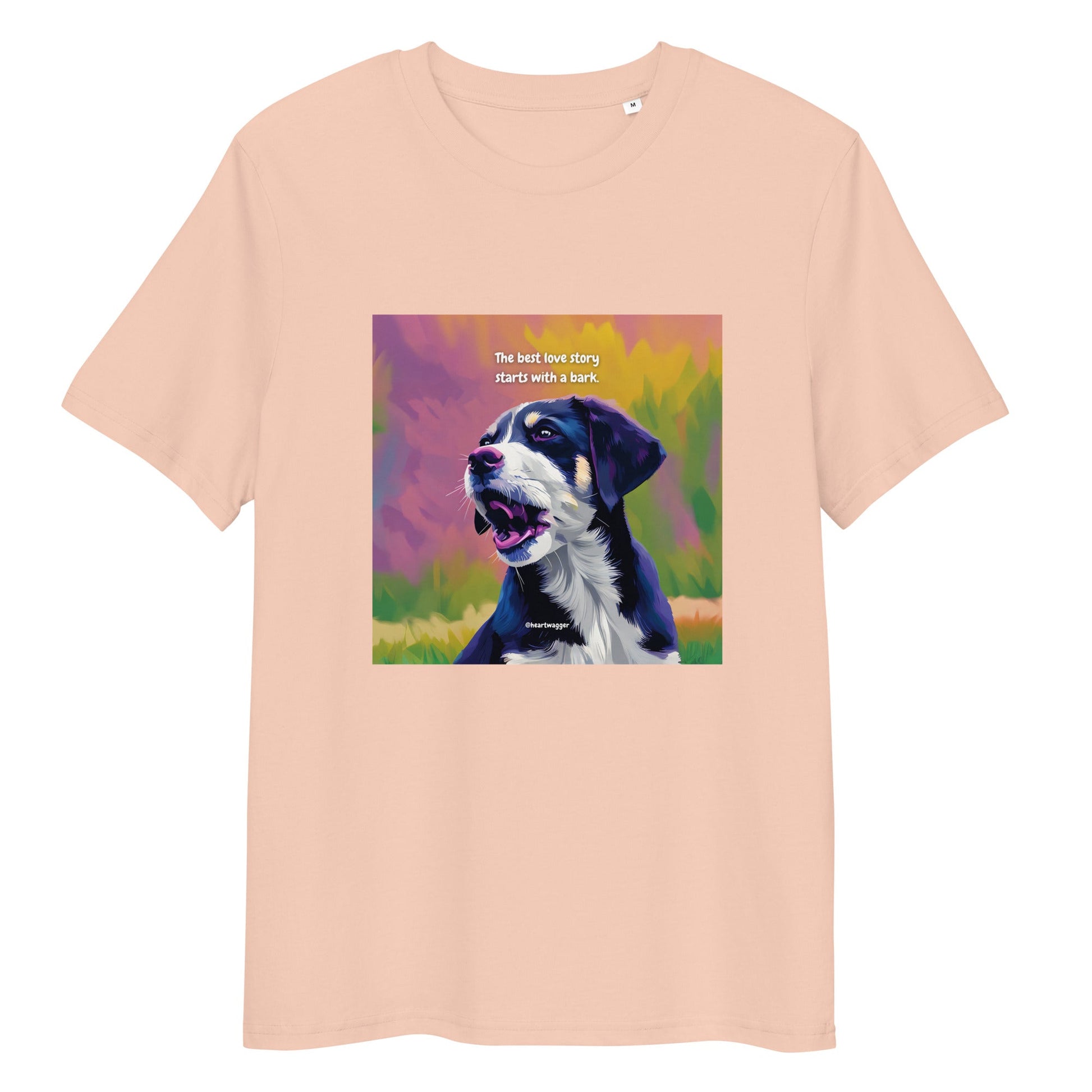 T-Shirt - The best love story starts with a bark Fraiche Peche