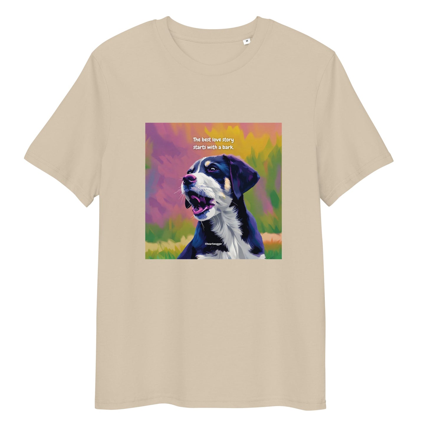 T-Shirt - The best love story starts with a bark Desert Dust