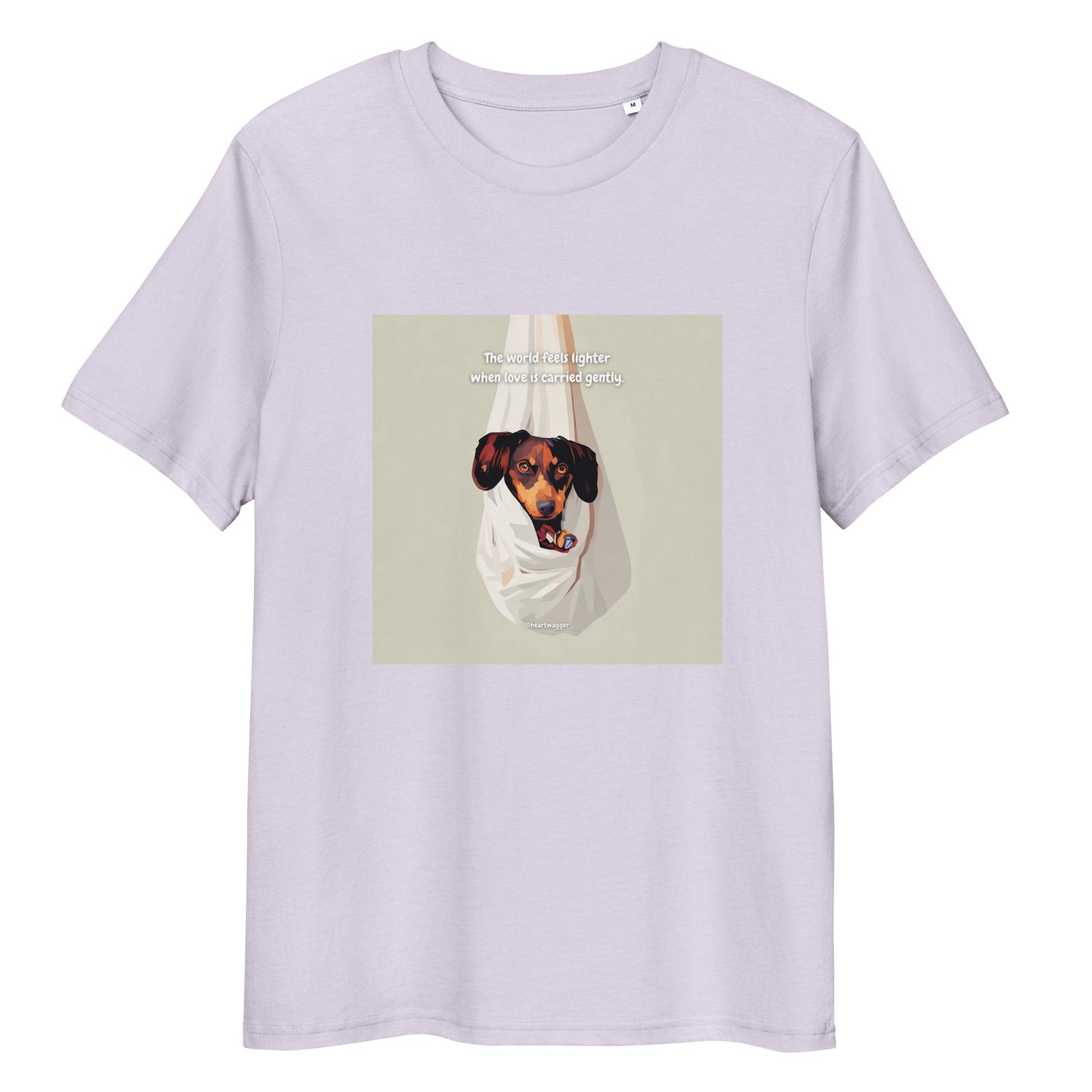 T-Shirt - The world feels lighter when love is carried gently Lavender