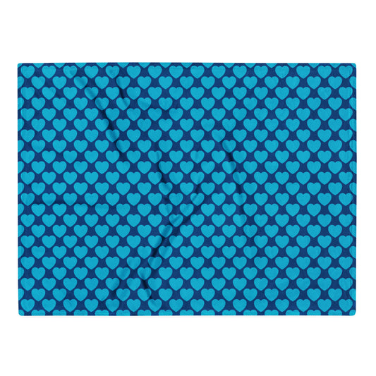 Blanket - ELLIE LOVE blue - Bold Heart Print