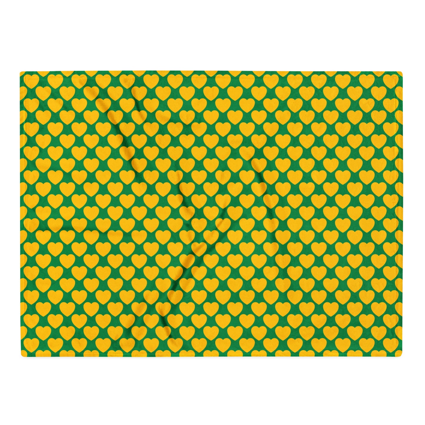 Blanket - ELLIE LOVE yellow green - Bold Heart Print