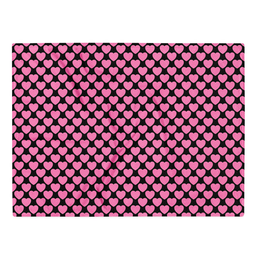 Blanket - ELLIE LOVE plum - Bold Heart Print