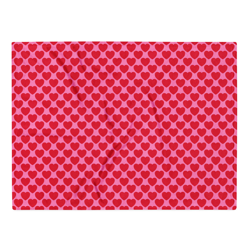 Blanket - ELLIE LOVE red - Bold Heart Print