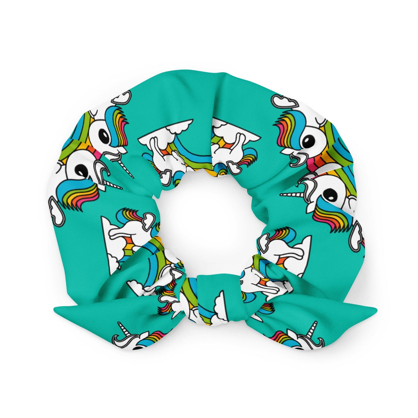 Scrunchie - UNIQUE mint - Unicorns and rainbows print Default Title