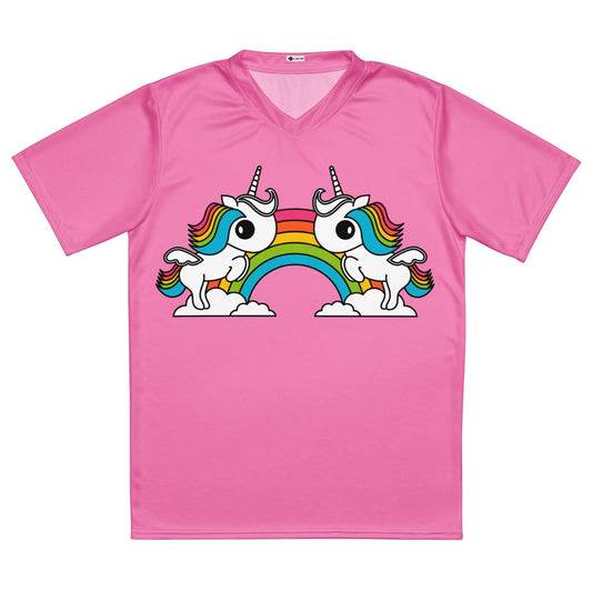 Sports Jersey - UNIQUE pink (unicorns) - Unicorns and rainbows print 6XL
