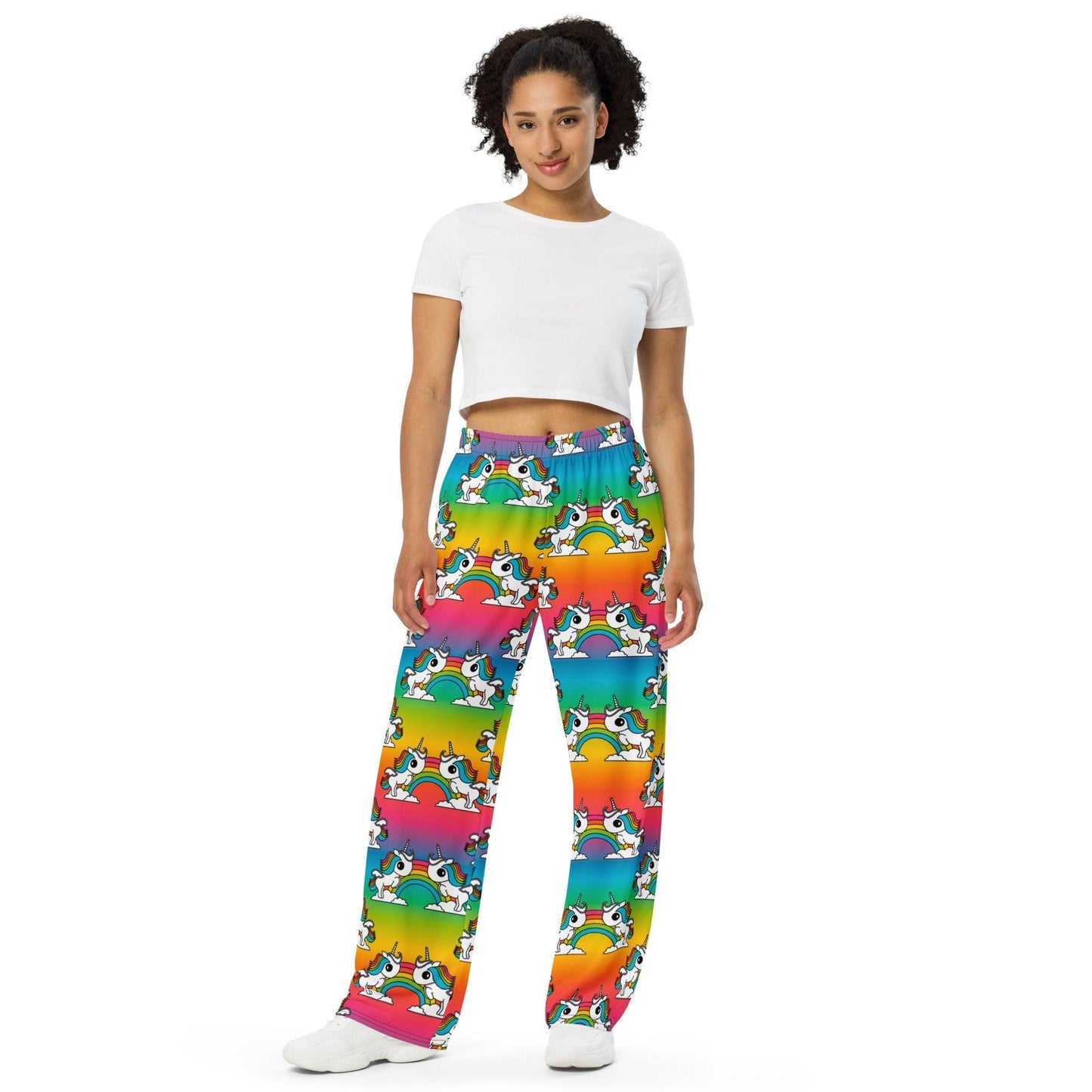 Pants - UNIQUE rainbow - Unicorns and rainbows print 6XL