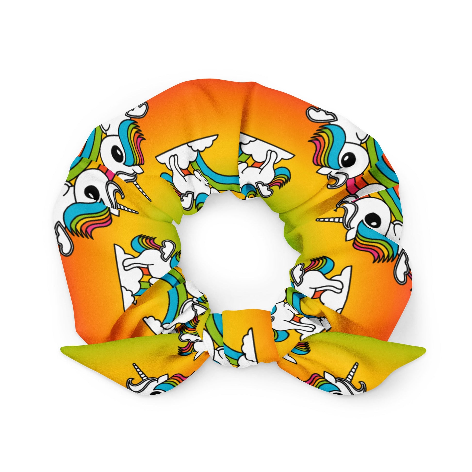 Scrunchie - UNIQUE rainbow - Unicorns and rainbows print Default Title