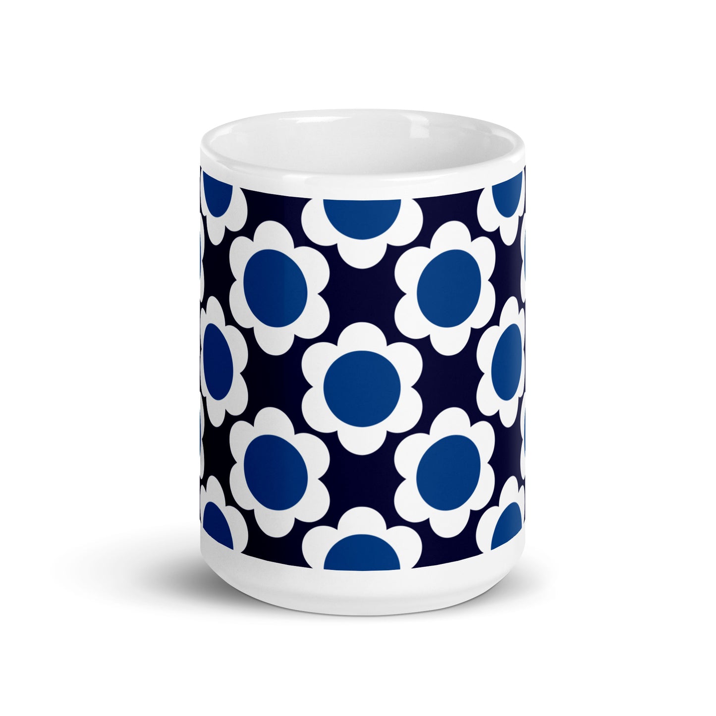 Mug - ELLIE white blue - Classic floral print