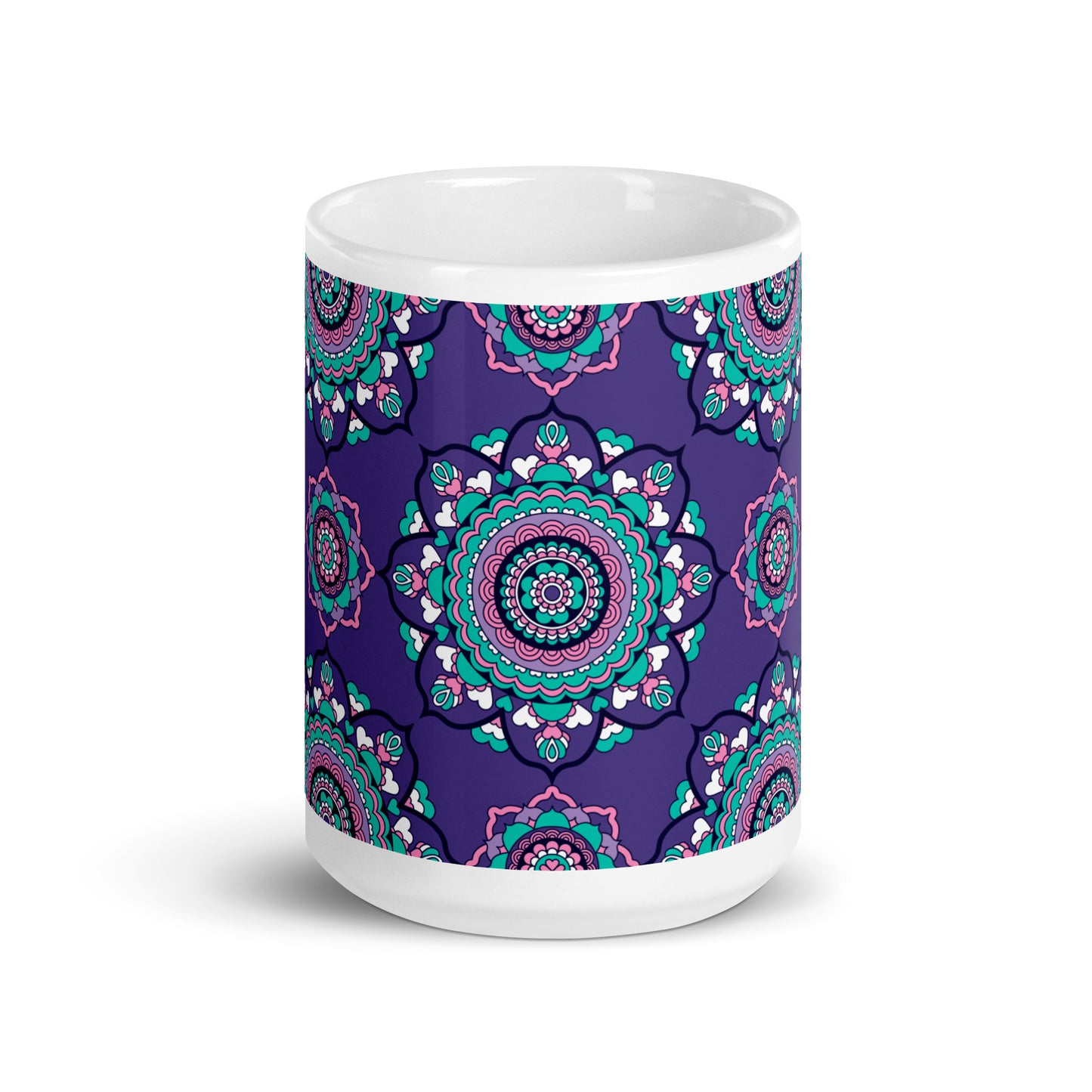 Mug - FOREVERMORE summer violet - Romantic flower and heart print