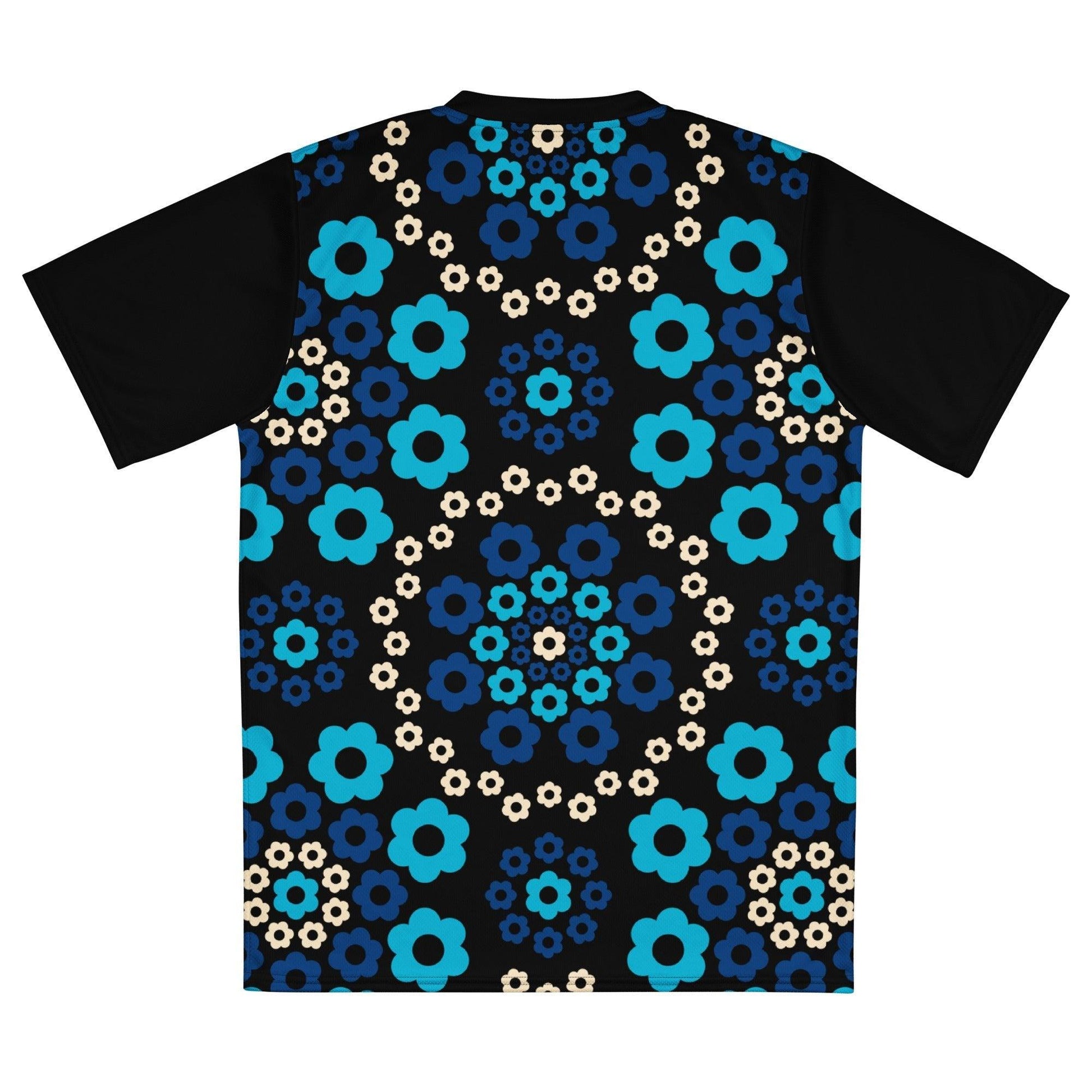 Sports Jersey - YESTERDAY blue - Graphic retro floral print