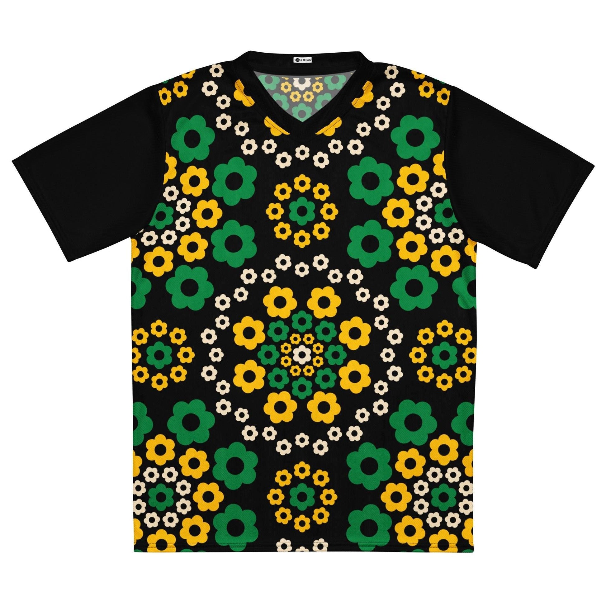 Sports Jersey - YESTERDAY yellow green - Graphic retro floral print 6XL